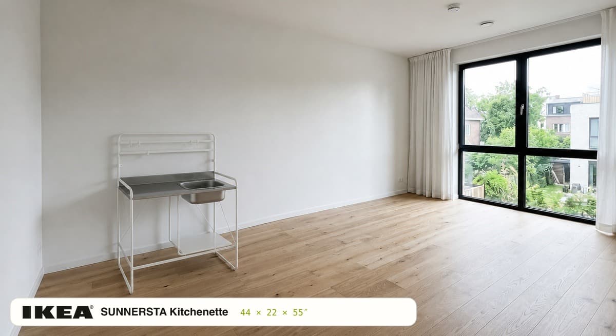SUNNERSTA Kitchenette в комнате после примерки
